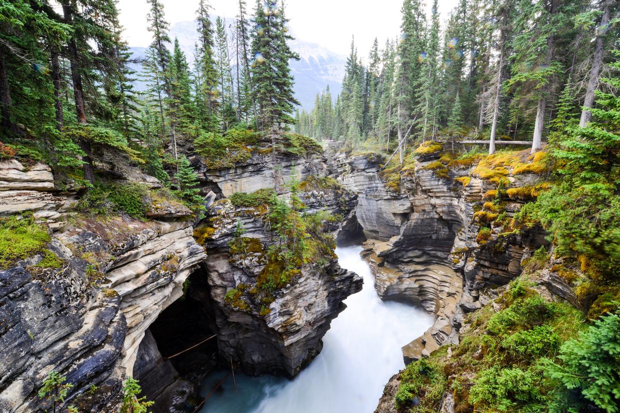 Athabasca Falls in Alberta, Canada