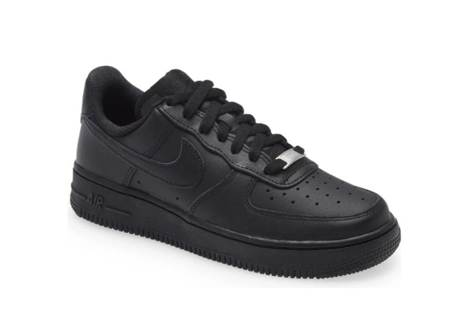 nike, air force 1 sneaker black