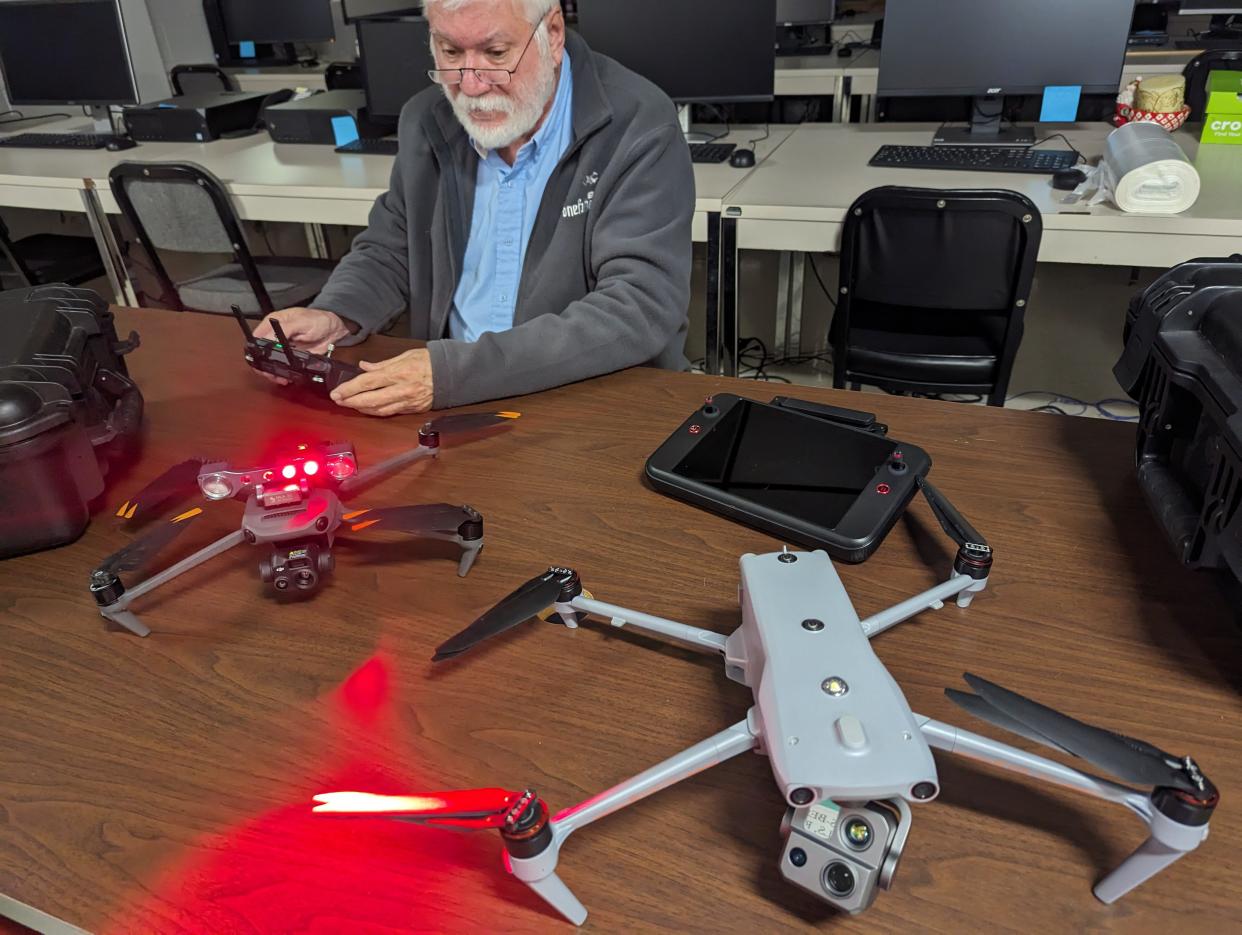 Bruce Chambers, head of the Drone Response Team with the Sandusky County Emergency Management Agency, will help keep an eye on traffic on eclipse day using Unmanned Aerial Vehicles.
