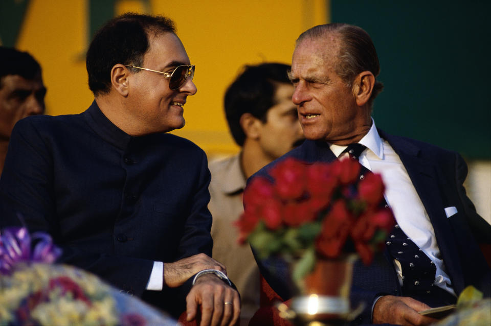 Rajiv Gandhi and Prince Phillip