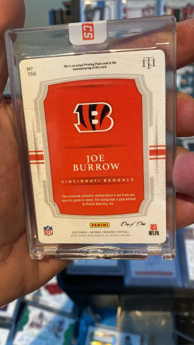 Joe Burrow printing plate card