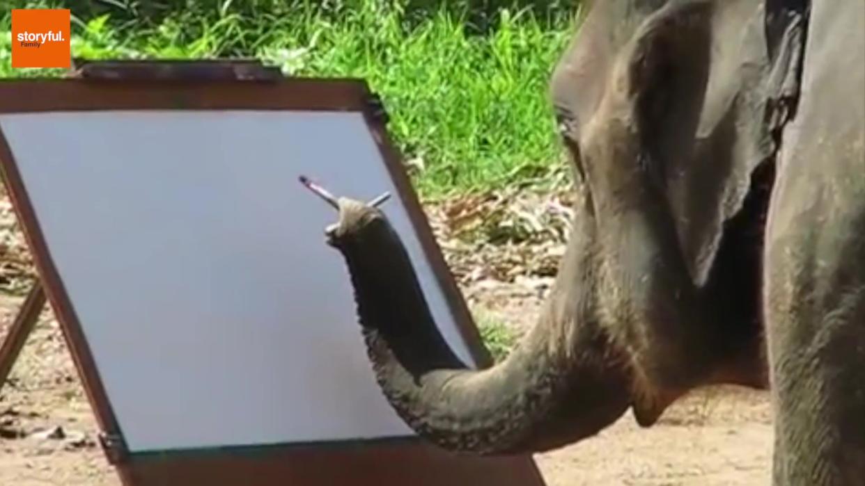 This Elephant Is a Really Good Painter