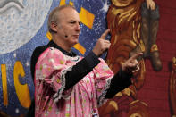 Actor Bob Odenkirk acknowledges the audience during a roast while being honored as Man of the Year by Harvard University's Hasty Pudding Theatricals, Thursday, Feb. 2, 2023, in Cambridge, Mass. (AP Photo/Charles Krupa)