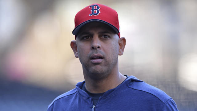 LSU Baseball - Boston Red Sox manager Alex Cora looks