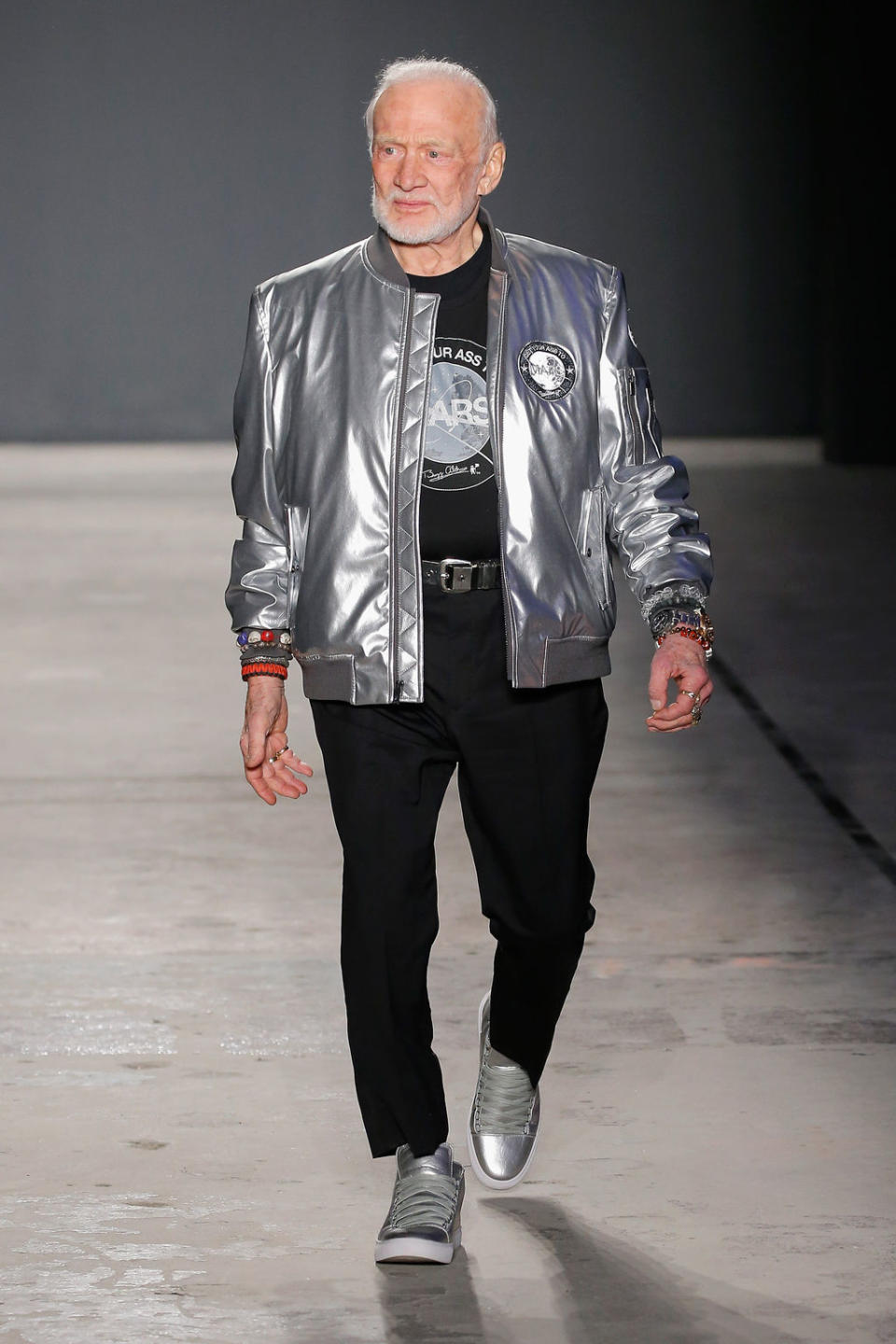 Buzz Aldrin, Bill Nye Take 'Giant Leap' Down NY Fashion Week Runway