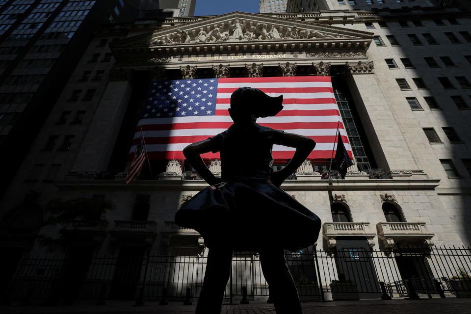 Fearless Girl is seen outside the New York Stock Exchange (NYSE) in New York City, U.S., May 30, 2023.