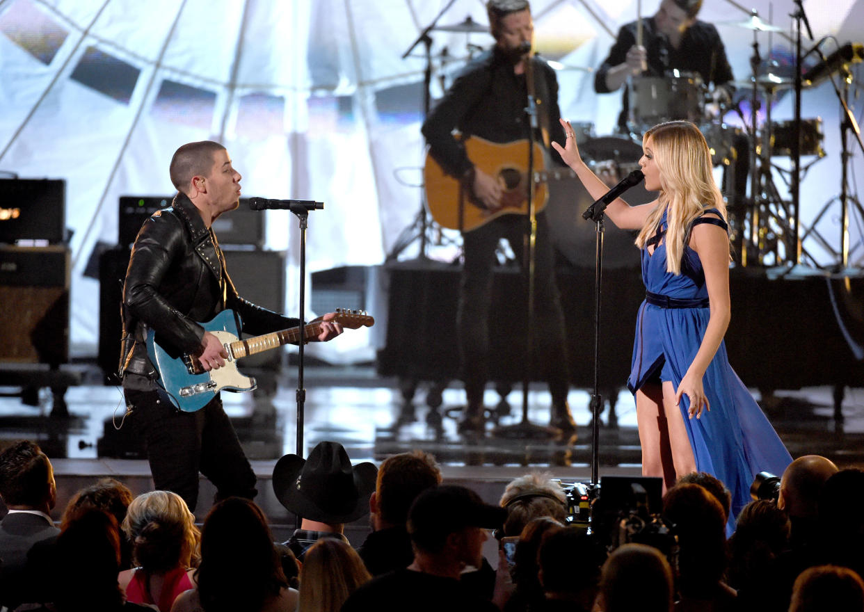 Nick Jonas and Kelsea Ballerini  (Ethan Miller / Getty Images)