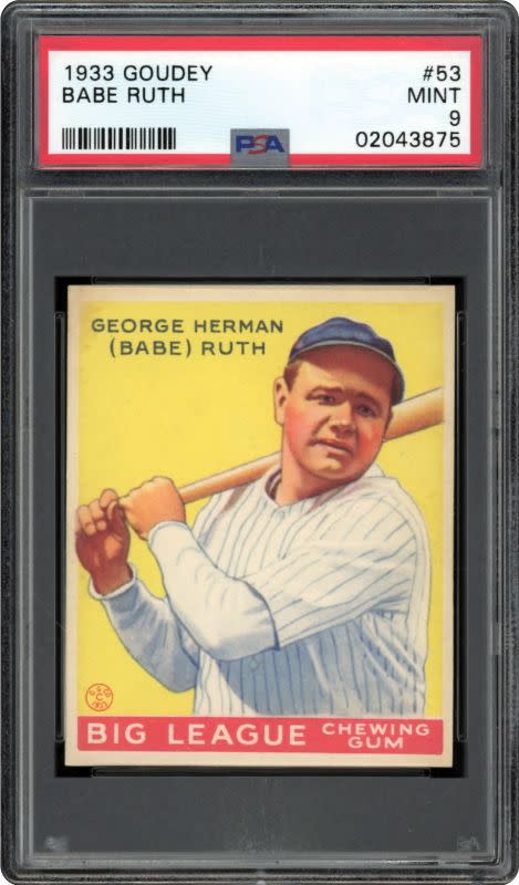 Babe Ruth baseball card could hit it out of the park in online auction