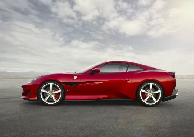 Ferrari Portofino - side view with roof closed