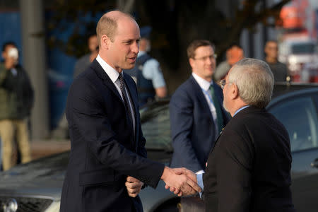 Britain's Prince William arrives at Christchurch Hospital in Christchurch, New Zealand April 26, 2019. REUTERS/Tracey Nearmy