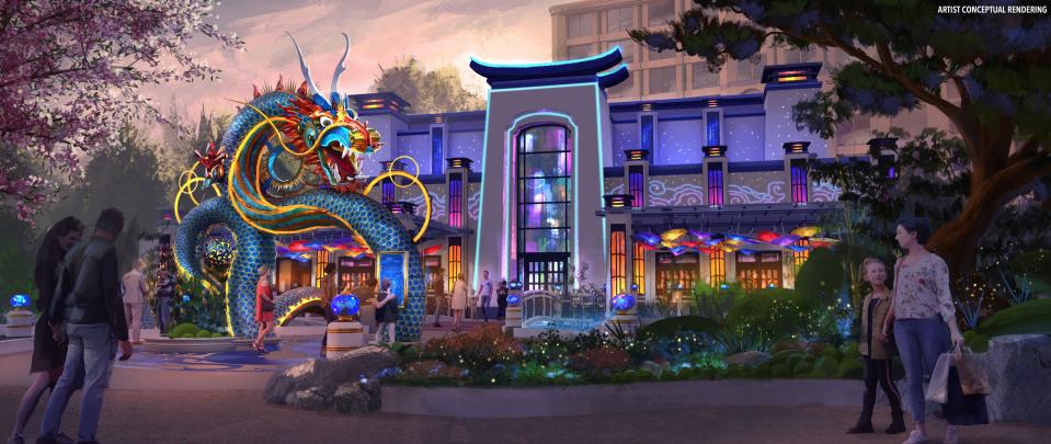 Epic Universe: Celestial Park Blue Dragon Pan-Asian restaurant