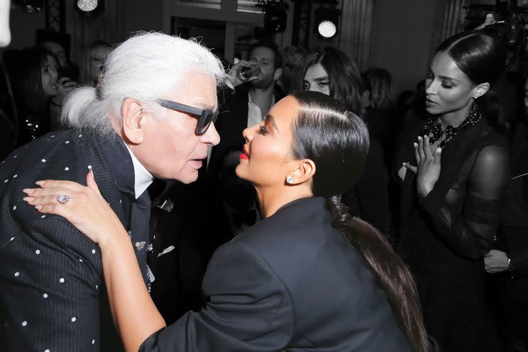 Kim Kardashian robbery: Karl Lagerfeld and Kim Kardashian