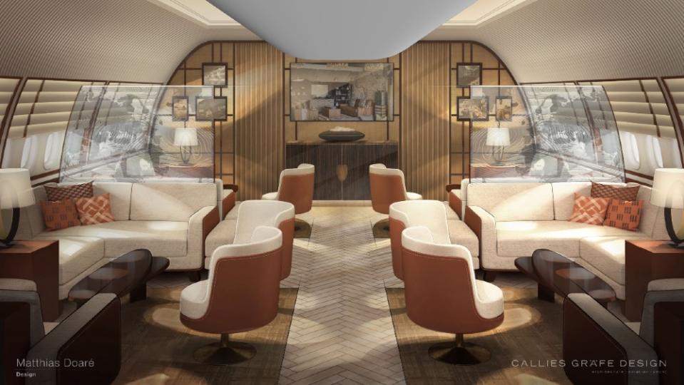 These lounges are unlike any other aircraft interior.
