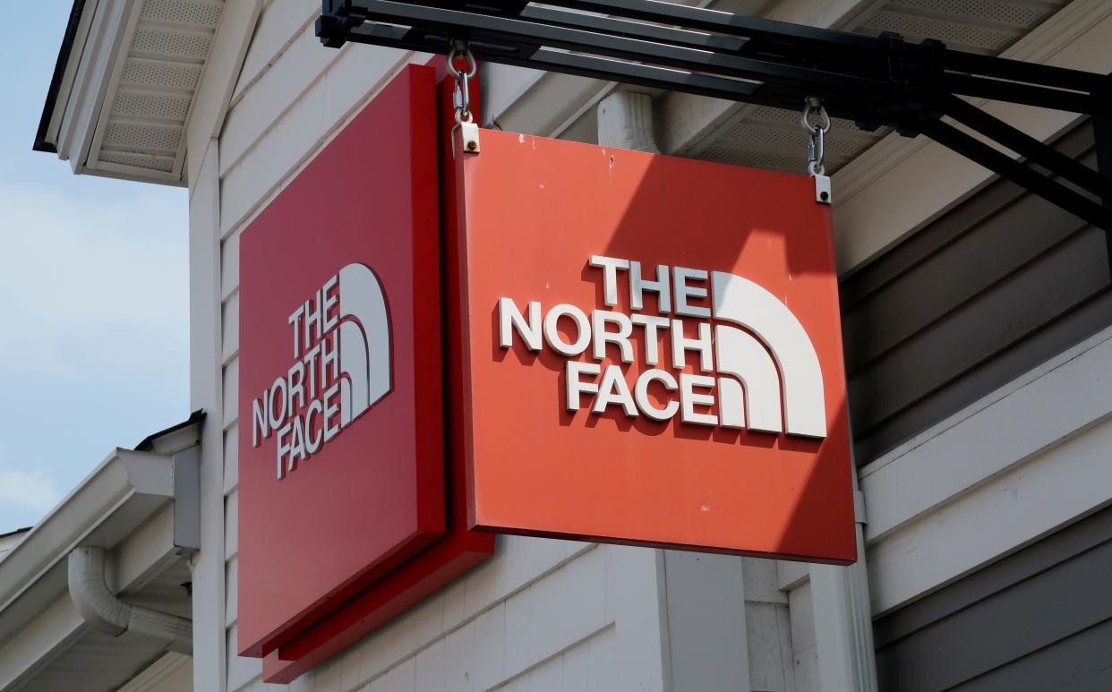 The North Face store sign