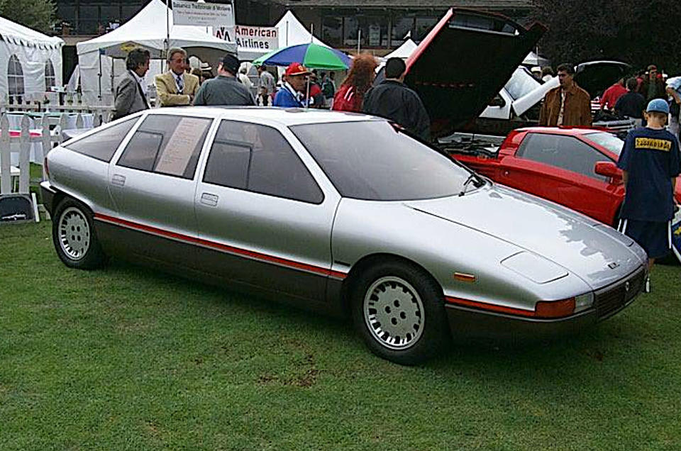 <p>The Medusa was a derivative of the mid-engined Lancia Montecarlo with a supremely aerodynamic body designed by Giorgetto Giugiaro (born 1938). It might have become the DeLorean DMC-24 saloon, but that idea evaporated when the DeLorean company collapsed.</p><p>Instead, the design became the inspiration for another concept car, the Lamborghini Marco Polo of 1982.</p>