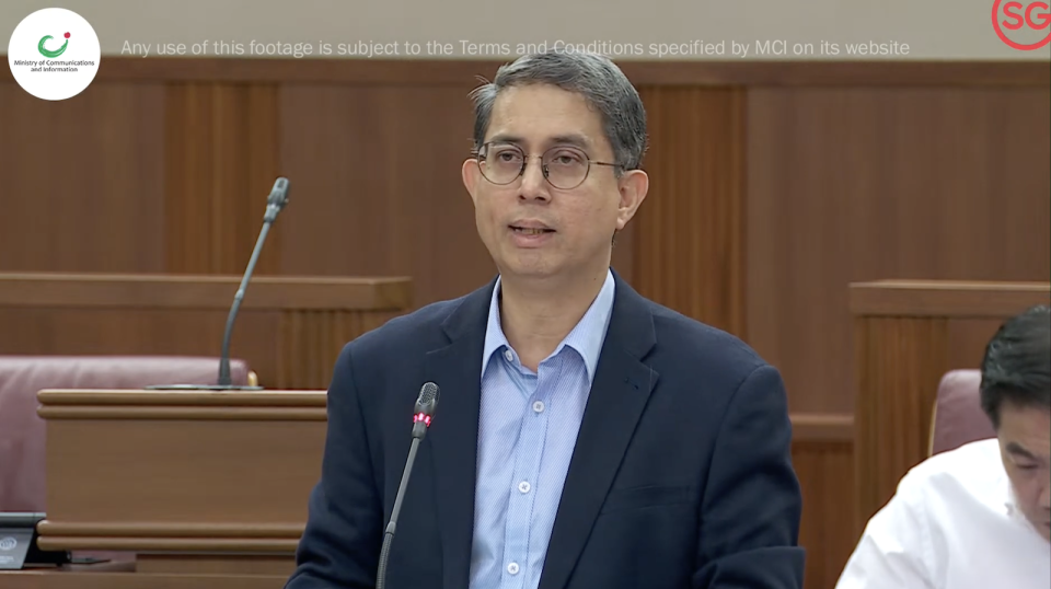 Assoc Prof Muhammad Faishal Ibrahim, Minister of State for Home Affairs, shares insights on the government's efforts to tackle the surge in scams during a parliamentary session on Wednesday (2 August).