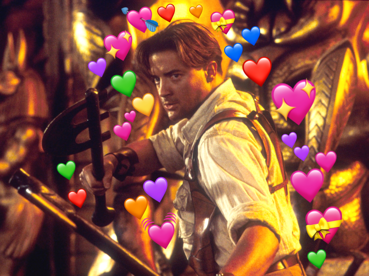 Heart emoji: Brendan Fraser in The Mummy Returns (Keith Hamshere/Shutterstock)