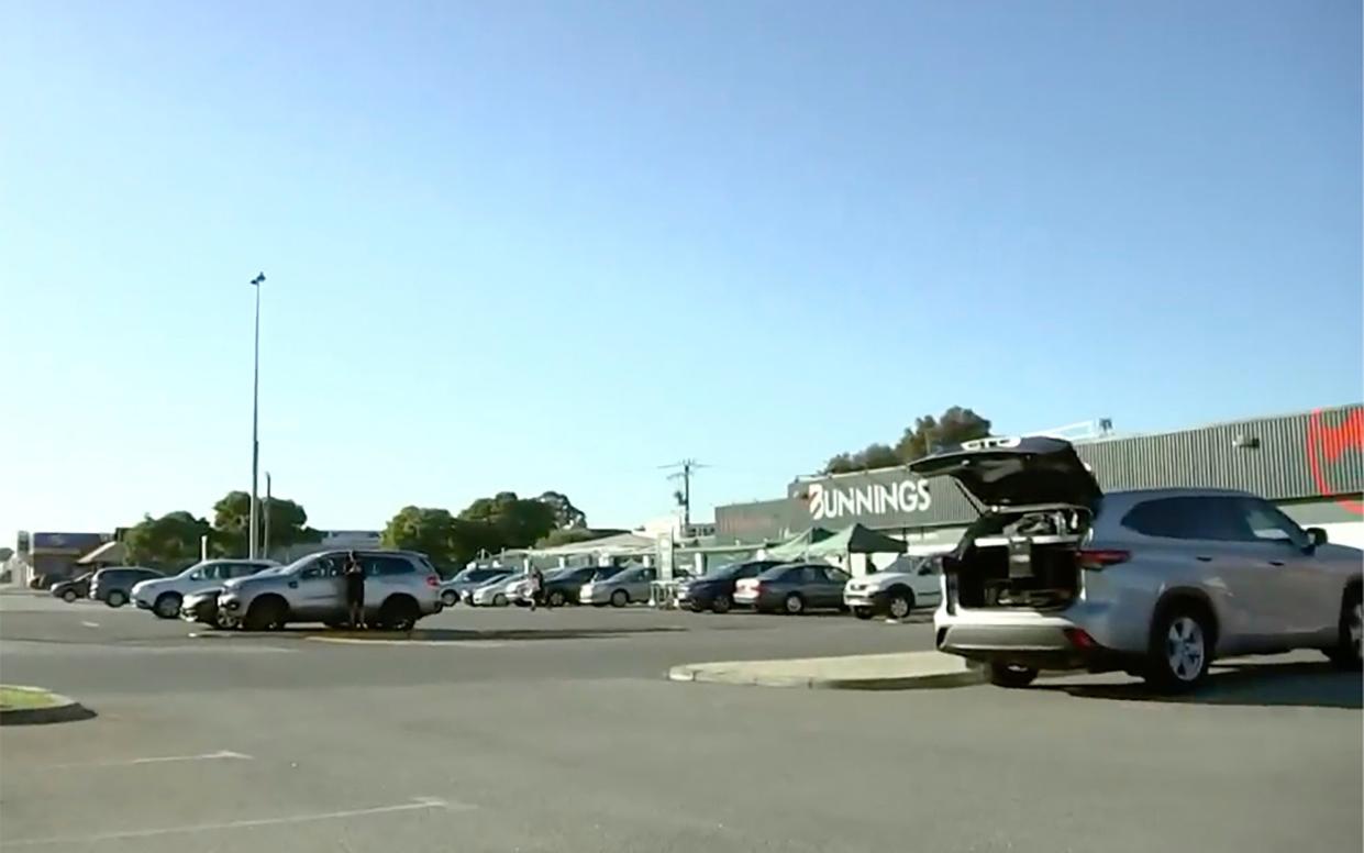 The car park in Perth where the stabbing and shooting occurred