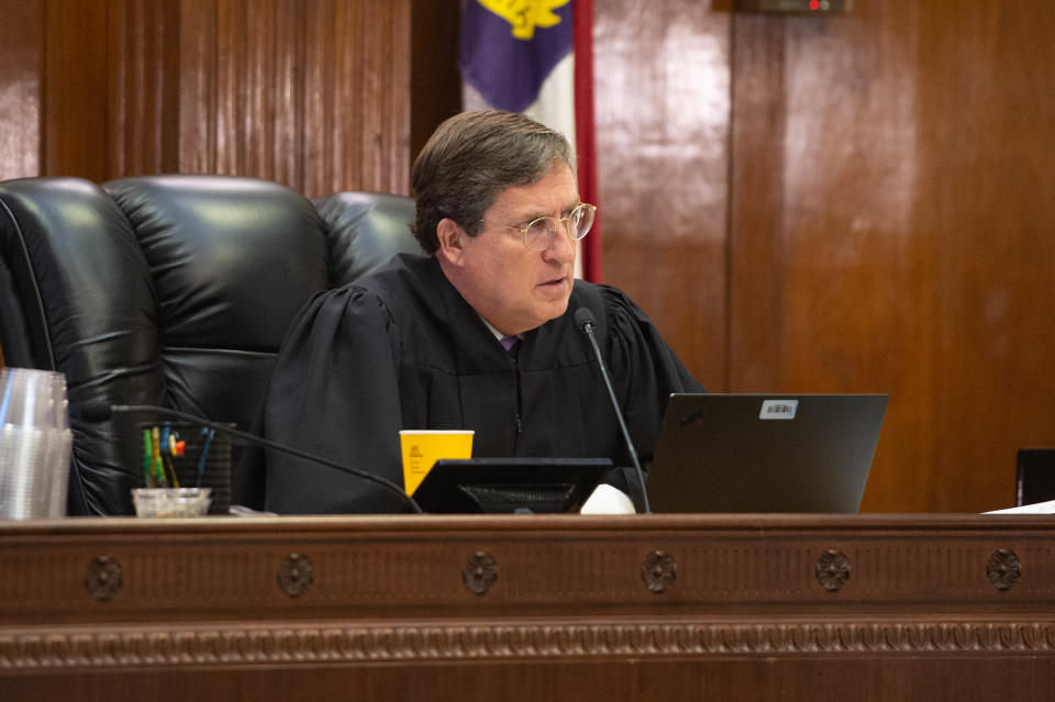 Judge Robert Ervin hears pretrial motions before the trial of former deputy Tyler McDonalds on May 10, 2022.