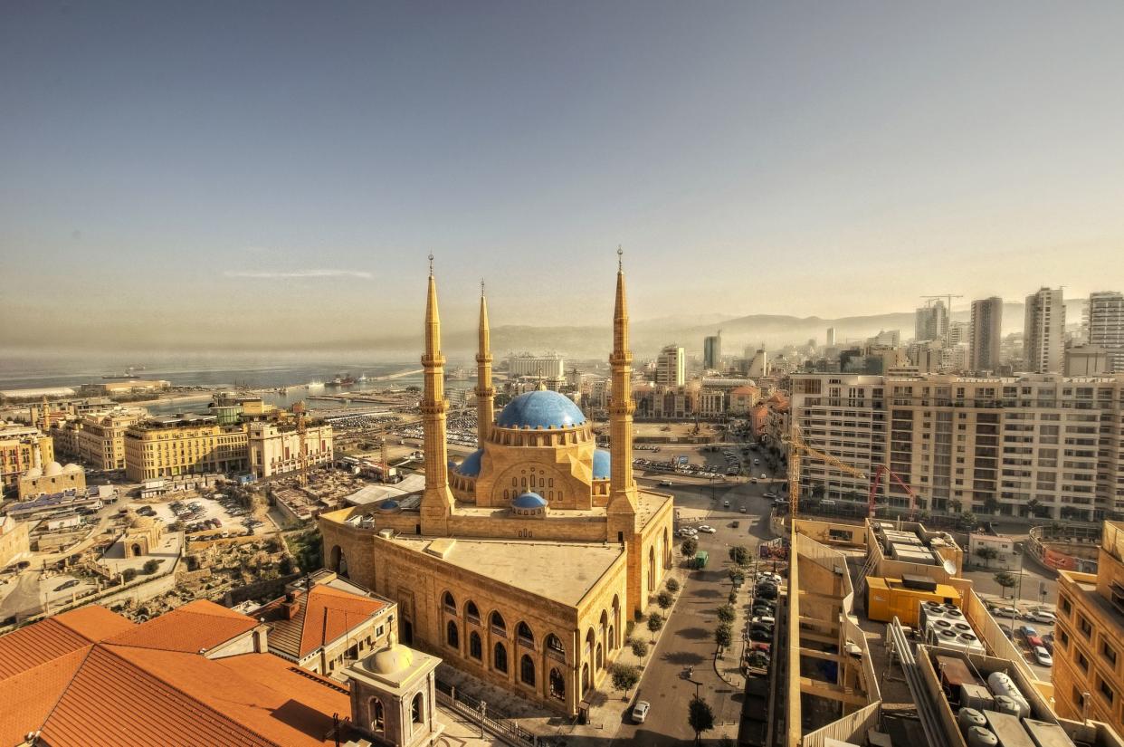 Beirut downtown cityscape & Mohammad al amin mosque