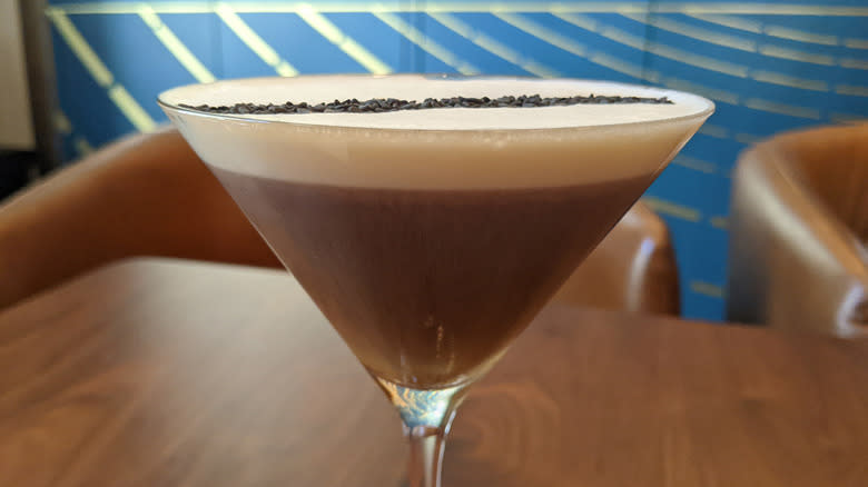 Hot Honey Espresso Martini glass