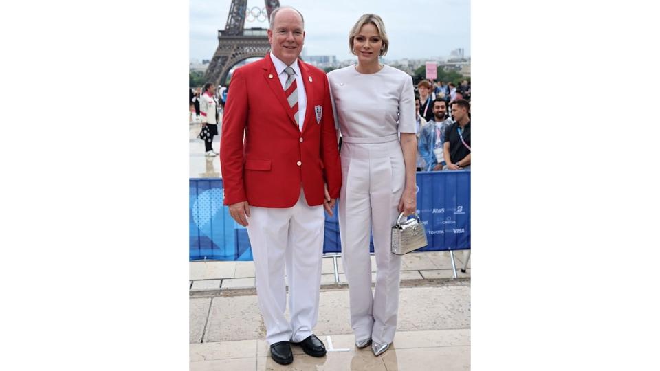 prince albert princess charlene paris opening ceremony 