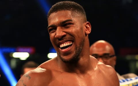 Anthony Joshua laughing - Credit: Nick Potts/PA