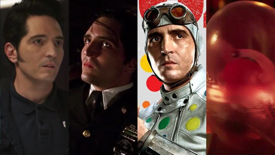 From left: David Dastmalchian in "Ant-Man and the Wasp," "The Dark Knight," "The Suicide Squad," and "Ant-Man and the Wasp: Quantumania."