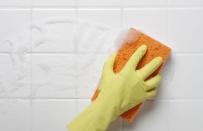 <p>Slip on your rubber gloves and give your bathroom a well-deserved deep clean. Depending on the size of your bathroom (and its state), it could take around 60 minutes. Your bathroom will be sparkling again in no time... </p><p><strong>READ MORE</strong>: <a href="https://www.housebeautiful.com/uk/lifestyle/cleaning/a32610693/how-to-clean-bathroom/" rel="nofollow noopener" target="_blank" data-ylk="slk:6 fuss-free bathroom cleaning hacks for fast, effortless results;elm:context_link;itc:0;sec:content-canvas" class="link ">6 fuss-free bathroom cleaning hacks for fast, effortless results</a></p>