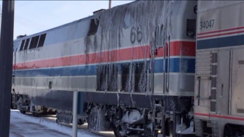 Amtrak is evacuating hundreds of passengers stranded on three trains near Mendota, Illinois. 