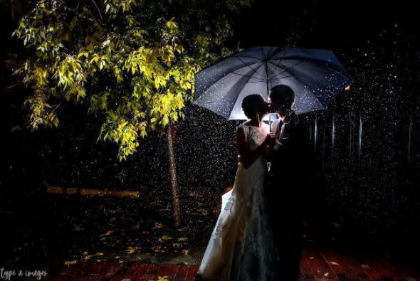 "If I'm not careful, I may start to PREFER rainy weddings." <i>-- Amanda Reseburg</i>