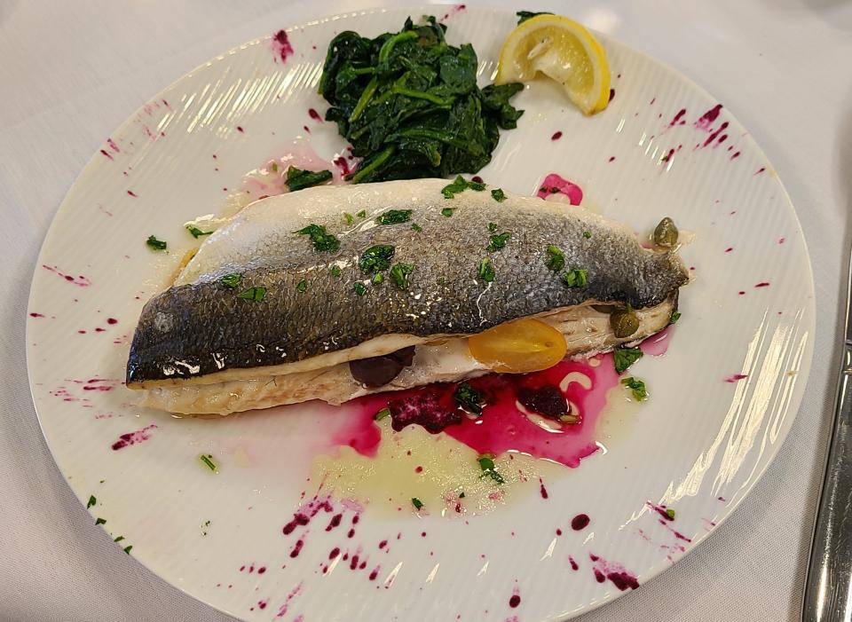 Casa Cotzelli's branzino al cartoccio was among four courses served during a lunch honoring the Bravolebrity and Ambassador.