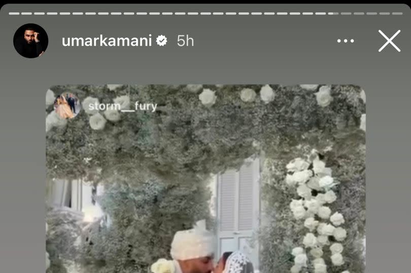 Umar Kamani shared pictures and videos from his friends at the wedding on his Instagram feed including this from @Storm_Fury -Credit:Umar Kamani/Instagram