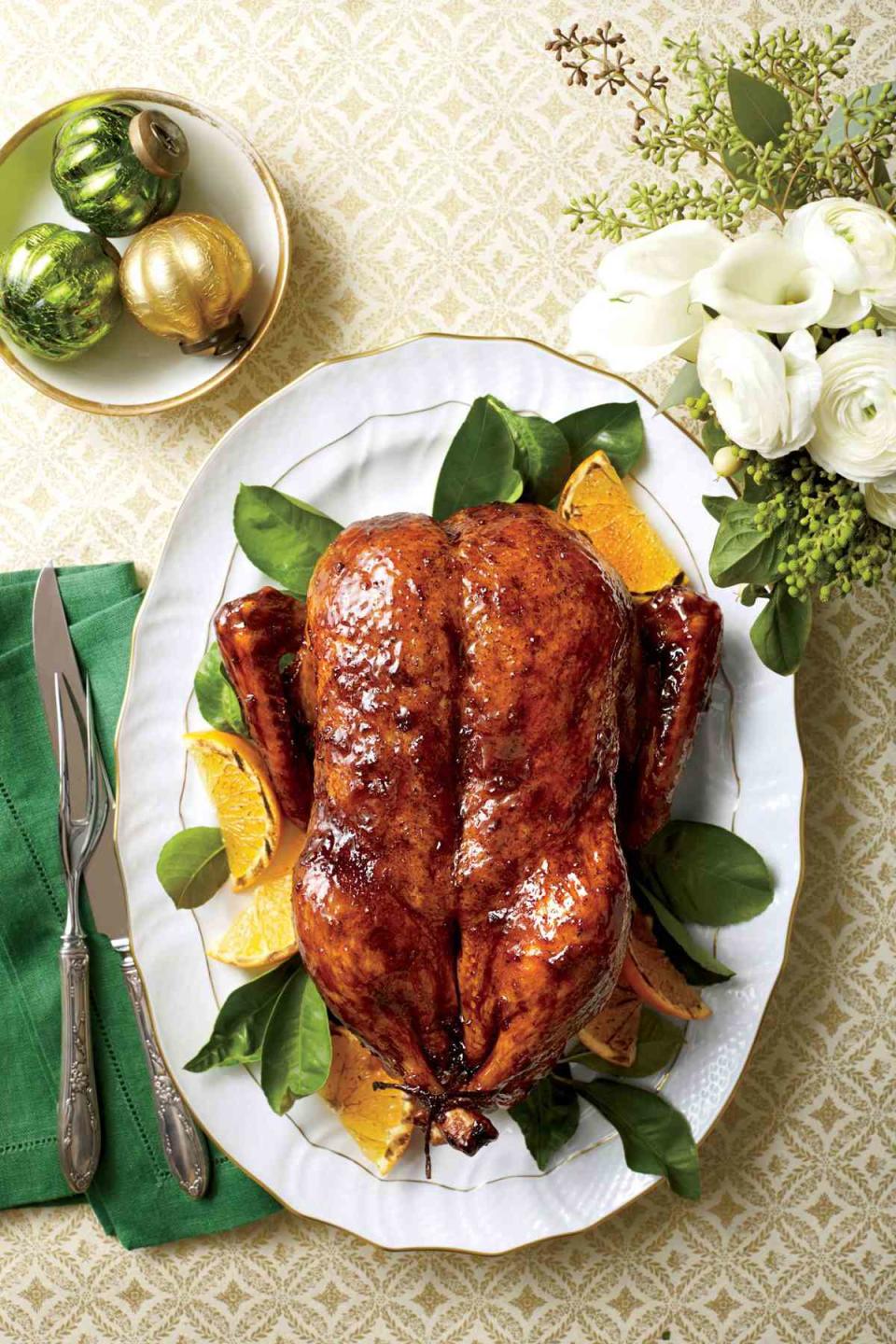 Classic Roasted Duck with Orange-Bourbon-Molasses Glaze