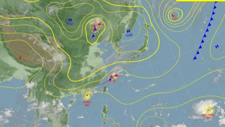 地面天氣圖。（圖／氣象署）