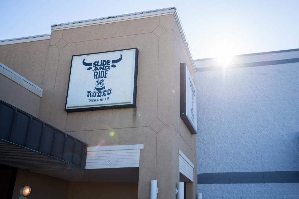 An outside shot of the Slide and Ride Rodeo at 45 Broadview Dr. in Jackson, Tenn., on Tuesday, Nov. 28, 2023.