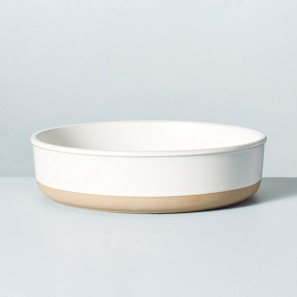 <p><a href="https://go.redirectingat.com?id=74968X1596630&url=https%3A%2F%2Fwww.target.com%2Fp%2F32oz-modern-rim-stoneware-pasta-grain-bowl-sour-cream-hearth-38-hand-8482-with-magnolia%2F-%2FA-84821659&sref=https%3A%2F%2Fwww.housebeautiful.com%2Fshopping%2Fbest-stores%2Fa44689007%2F18-things-designers-always-buy-at-target%2F" rel="nofollow noopener" target="_blank" data-ylk="slk:Shop Now;elm:context_link;itc:0;sec:content-canvas" class="link ">Shop Now</a></p><p>Stoneware Pasta/Grain Bowl, Hearth & Hand™ with Magnolia</p><p>target.com</p><p>$9.99</p>