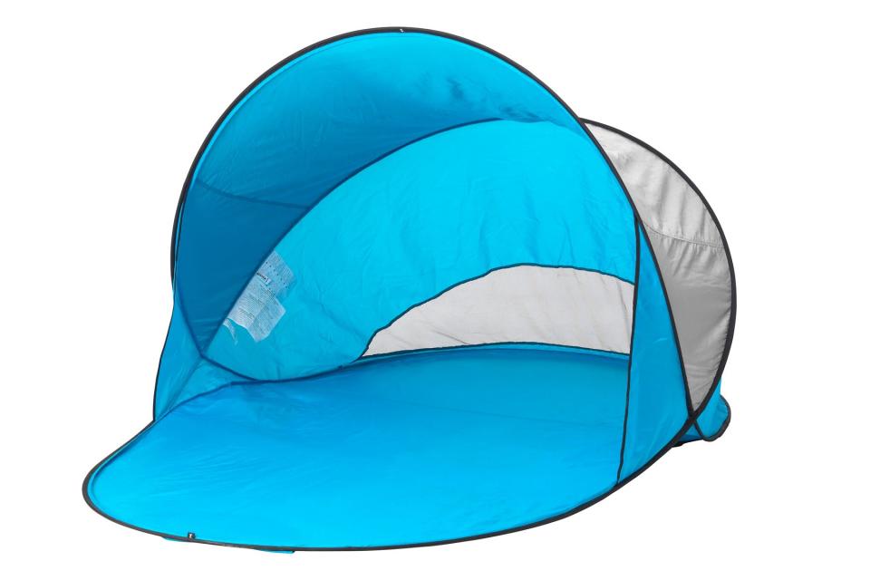 Blue beach tent