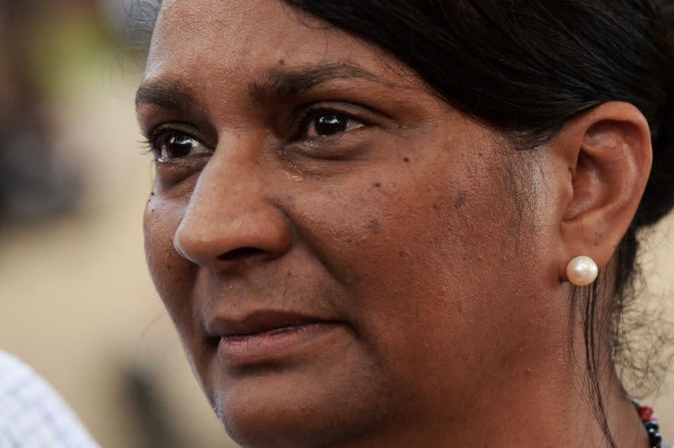 Senator Nova Peris gave a short but tearful speech announcing her retirement from politics on Thursday. Photo: AAP