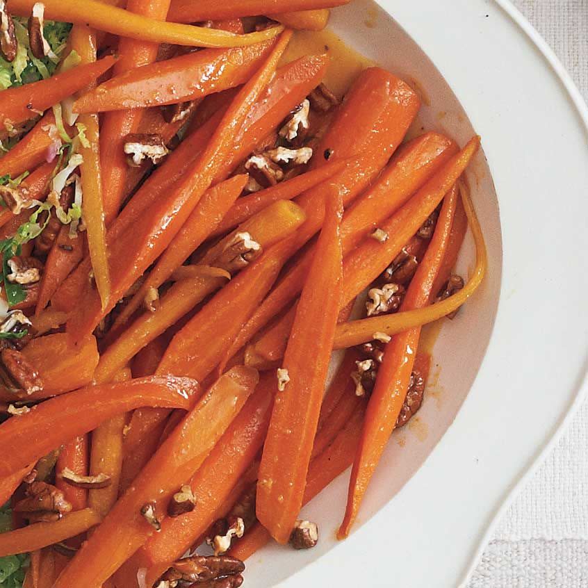 Brown Sugar-Glazed Carrots with Rosemary and Pecans
