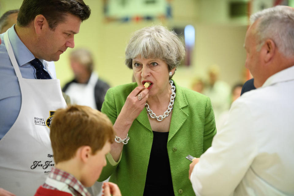 Theresa May was angry with some cheese