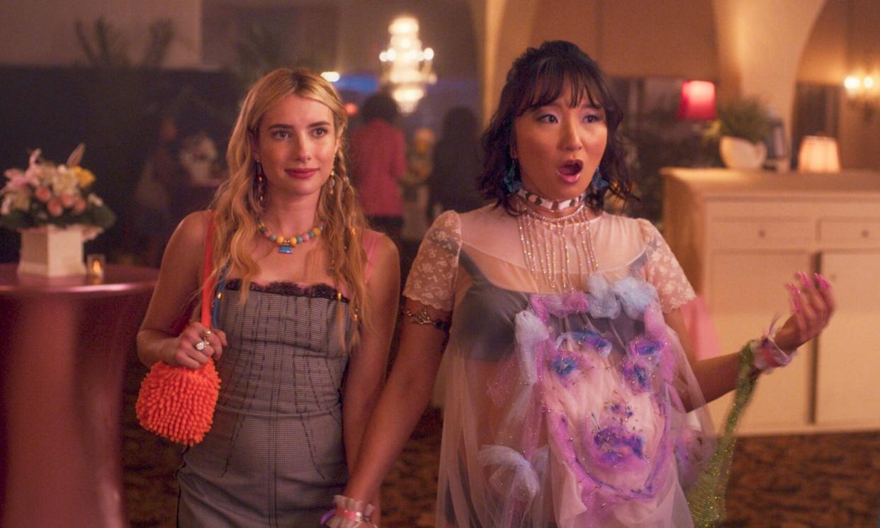 <span>Emma Roberts and Poppy Liu in Space Cadet.</span><span>Photograph: AP</span>