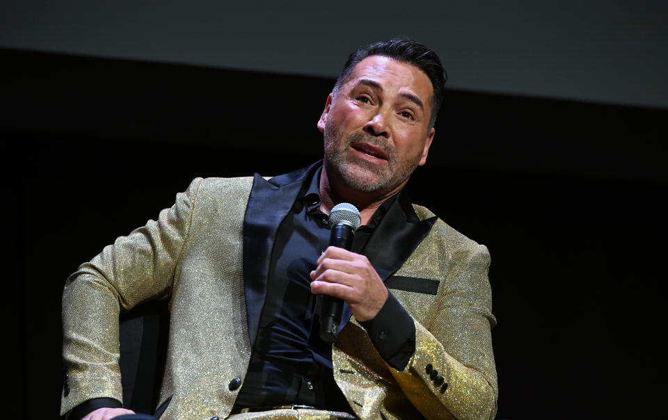 NEW YORK, NEW YORK - JUNE 09: Oscar De La Hoya attends The HBO Sports Documentary 