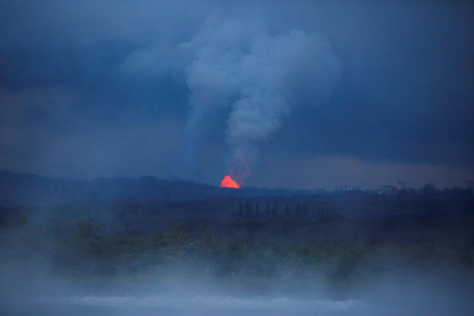 <p>Lava erupts from Fissure Number 8 in Leilani Estates during ongoing eruptions of the Kilauea Volcano in Hawaii, June 7, 2018. (Photo: Terray Sylvester/Reuters) </p>