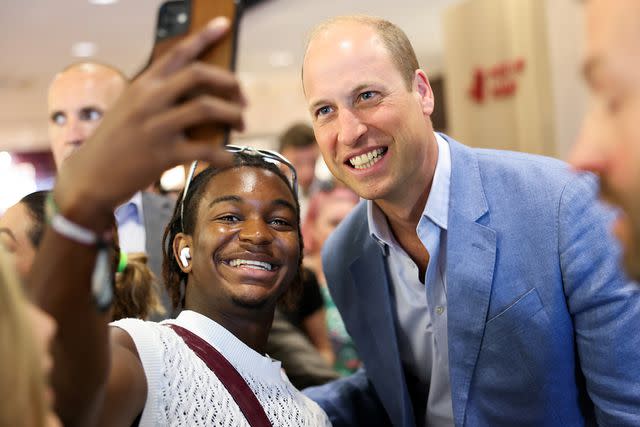 <p>Chris Jackson/Getty Images</p> Prince William visits Bournemouth on Sept. 7, 2023