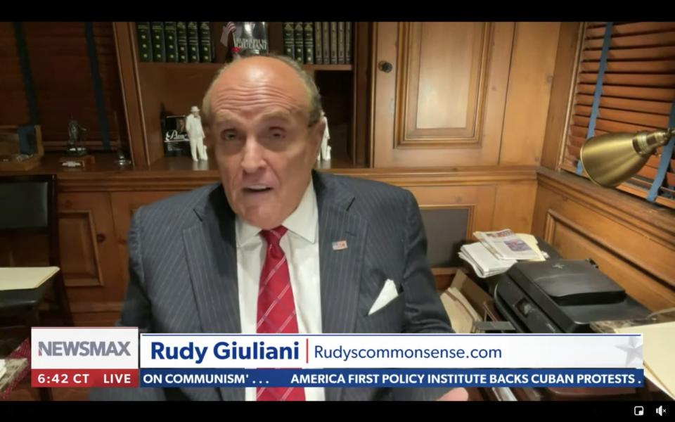 Rudy Giuliani on Newsmax.