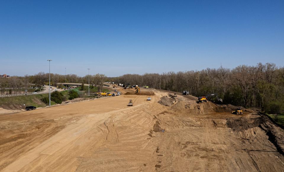 Roadwork ensues on the US-127 North interchange near I-496