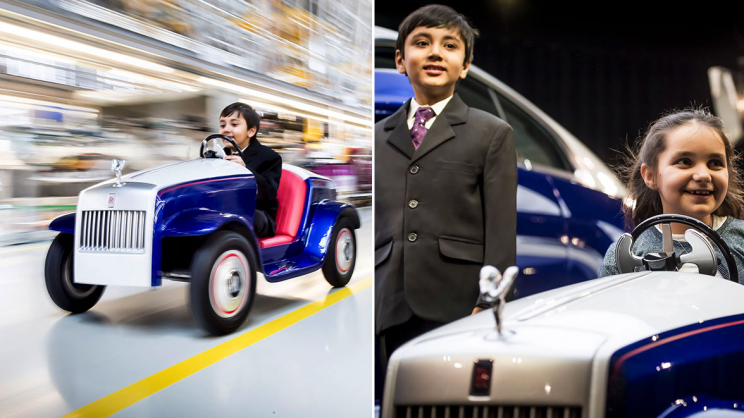 Mollie Matthews and Hari Rajyaguru were among the first to test the new car (Picture: PA)