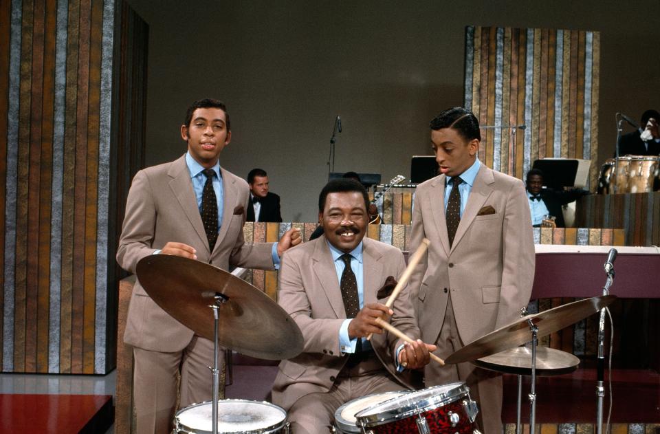 From left: Maurice Hines Jr., Maurice Hines Sr. and Gregory Hines on television in 1968.