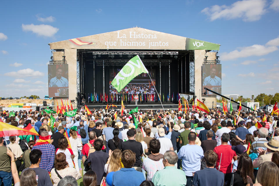 Vox organizó este fin de semana en Madrid un evento llamado 'Viva 22', que, como casi todo lo que organiza el partido de ultraderecha, ha generado polémica y controversia por su contenido. (Foto: Jesus Hellin/Europa Press via Getty Images)